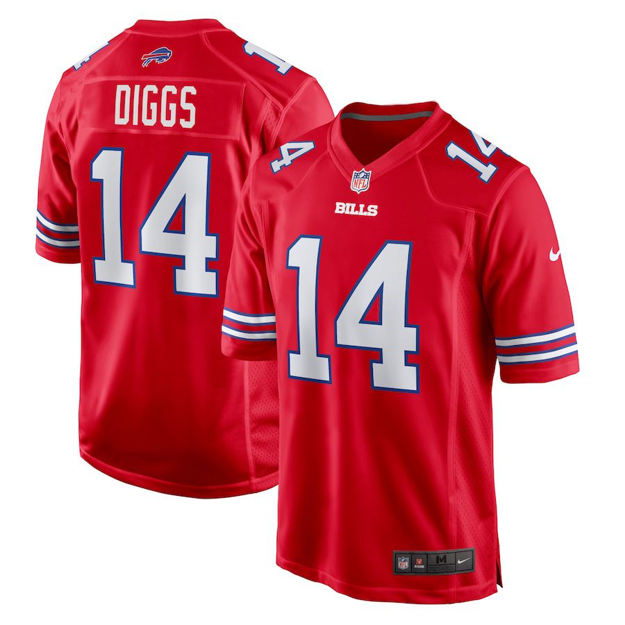 Men Buffalo Bills 14 Stefon Diggs Nike Red Game NFL Jersey